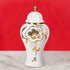 Verdant Gold Harmony Decorative Ceramic Vase & Showpiece - Big